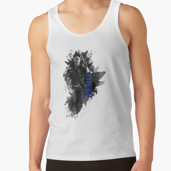 Nero Devil May Cry 5 - Ink Style 2 Blue Tank Top RB2112 product Offical devil may cry Merch