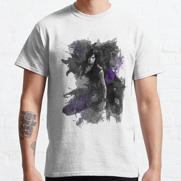 V, Griffon and Shadow Devil May Cry 5 - Ink Style 2 Purple Classic T-Shirt RB2112 product Offical devil may cry Merch