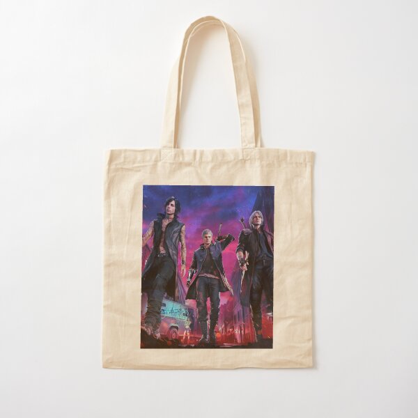 Devil May Cry 5 Poster - Nero, Dante, V Cotton Tote Bag RB2112 product Offical devil may cry Merch